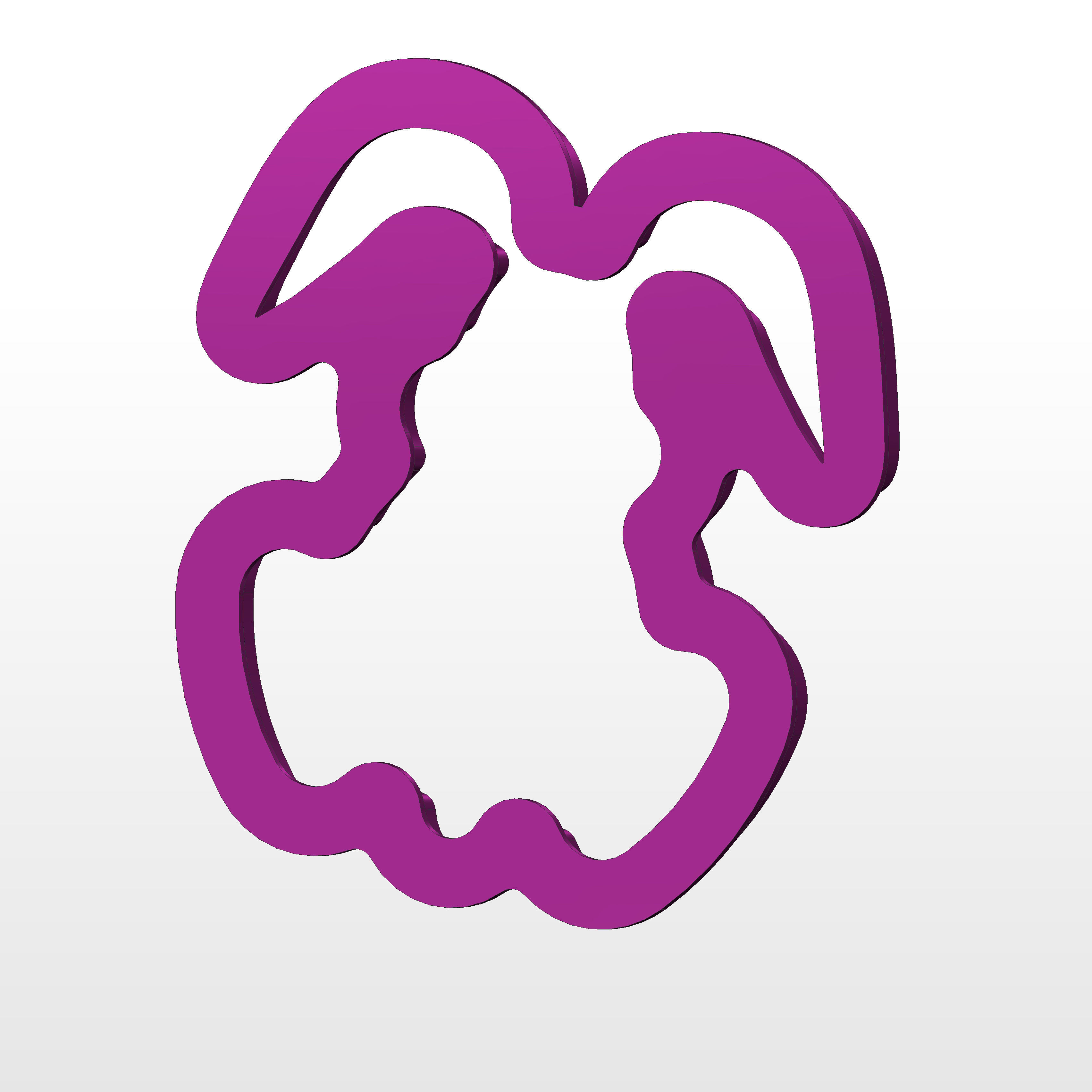 3D model Easter bunny cookie cutter 3D print model_10