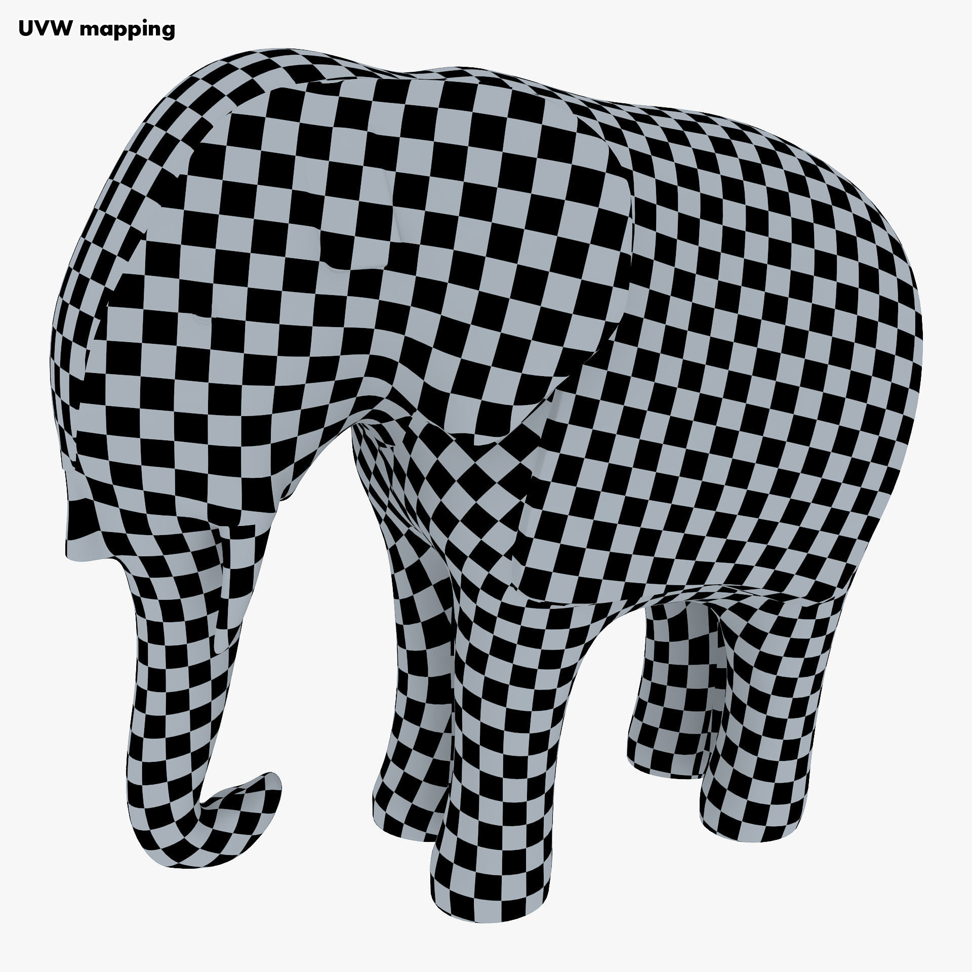 Elephant Wooden Statue v 1 3D model_27