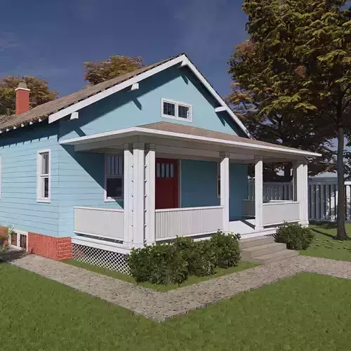 Vintage 1940s House 3D model