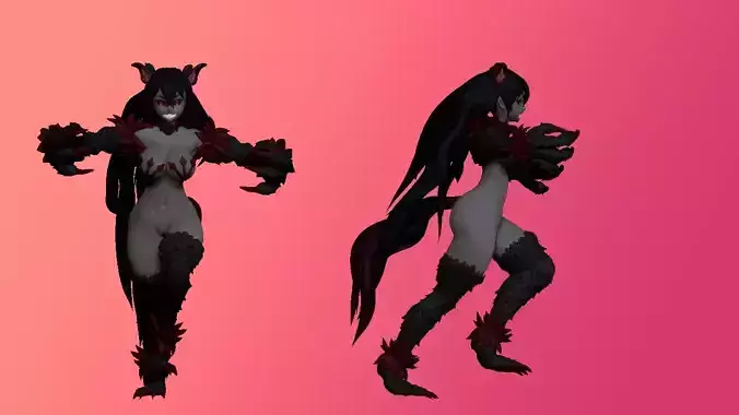  HellHound Monster Girls 3D print model