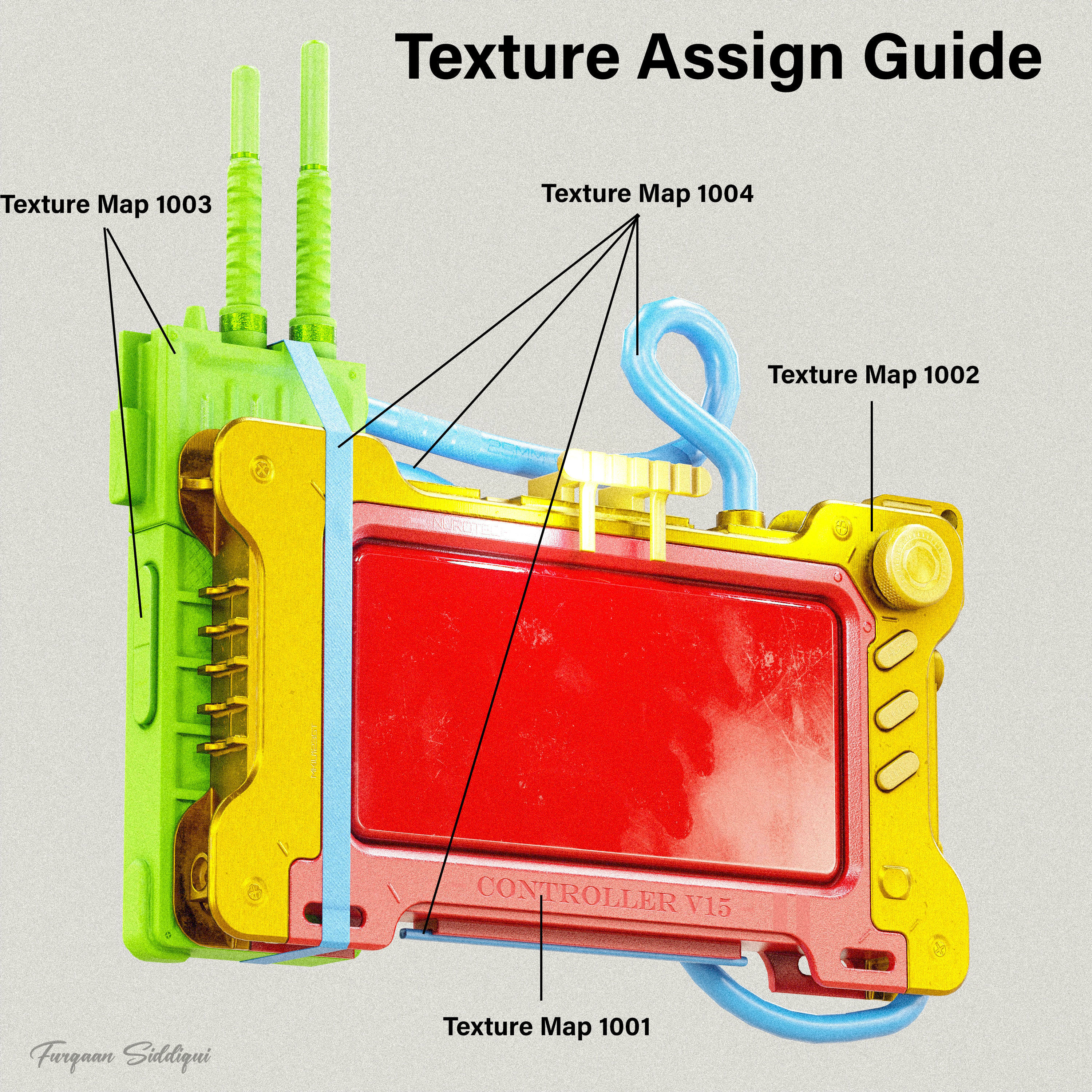 Sci-Fi Controller V15 PBR Low-poly 3D model_9