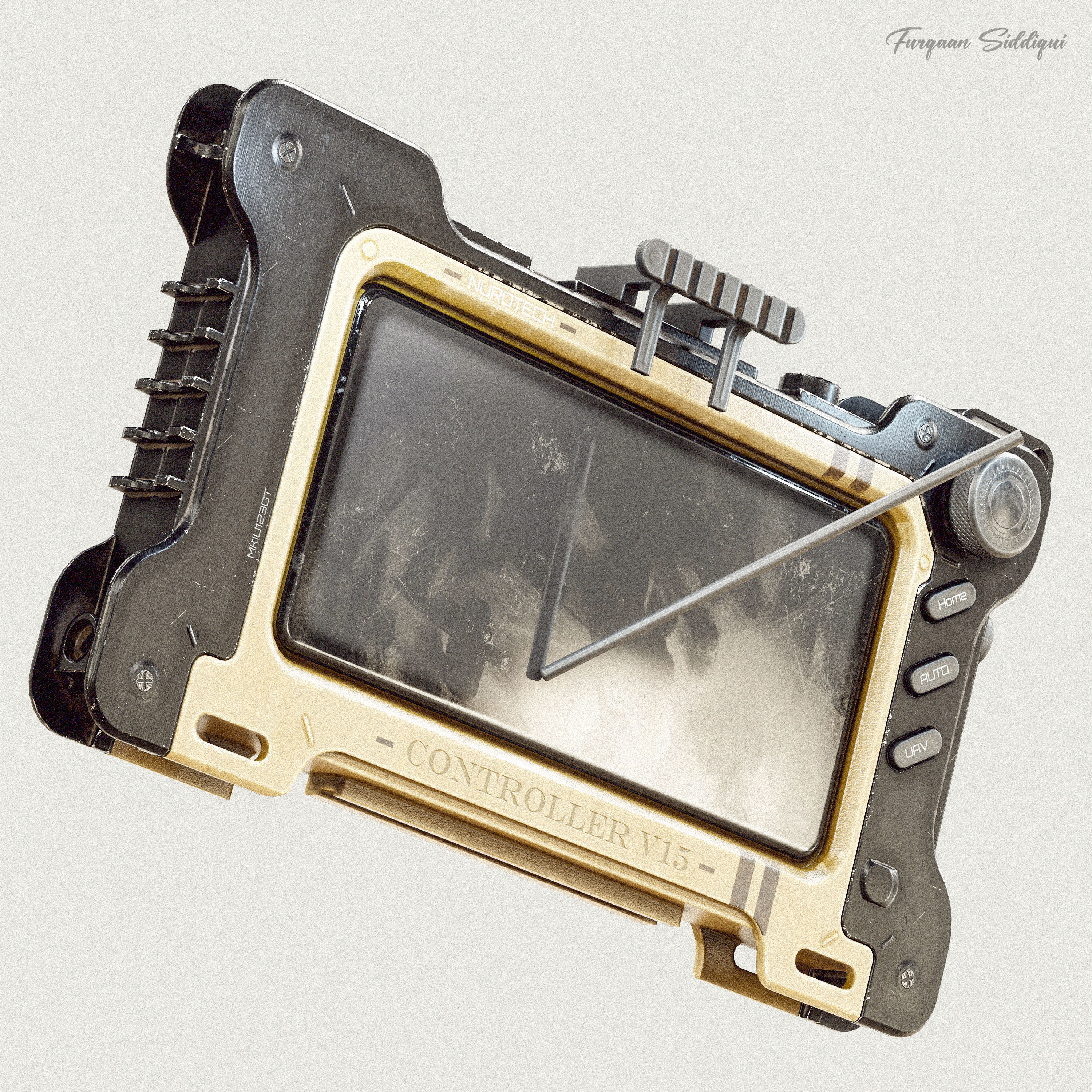 Sci-Fi Controller V15 PBR Low-poly 3D model_14