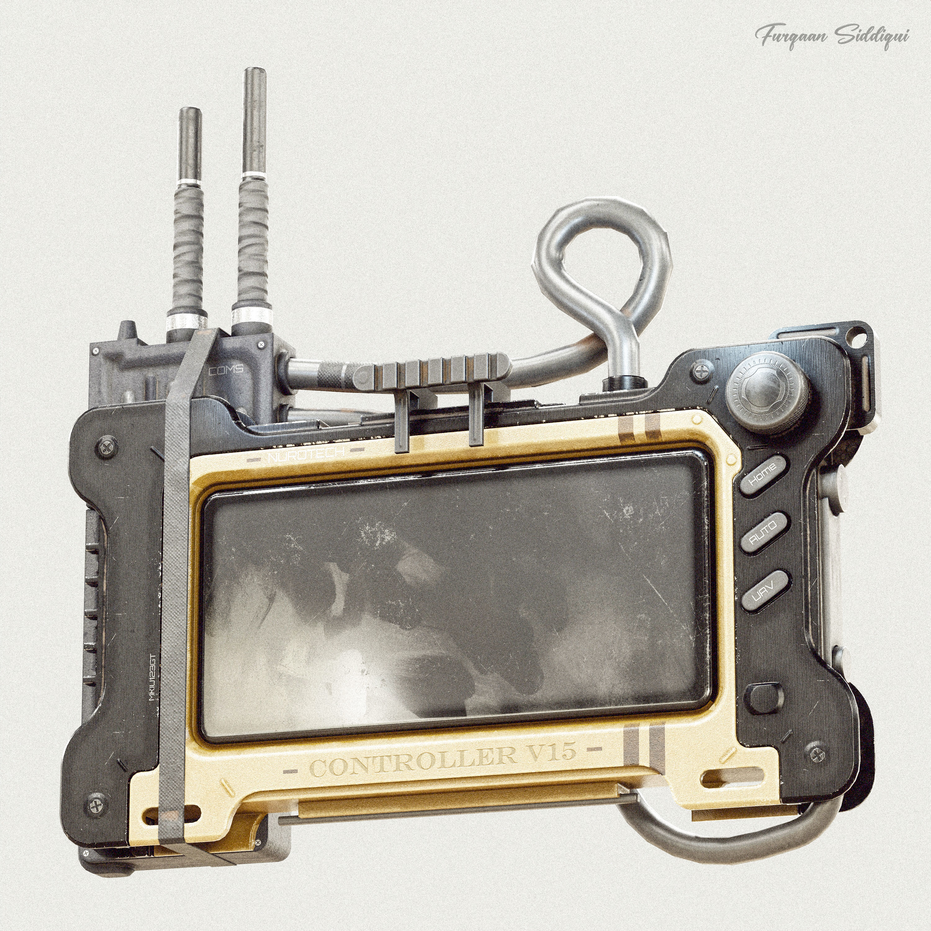 Sci-Fi Controller V15 PBR Low-poly 3D model_11