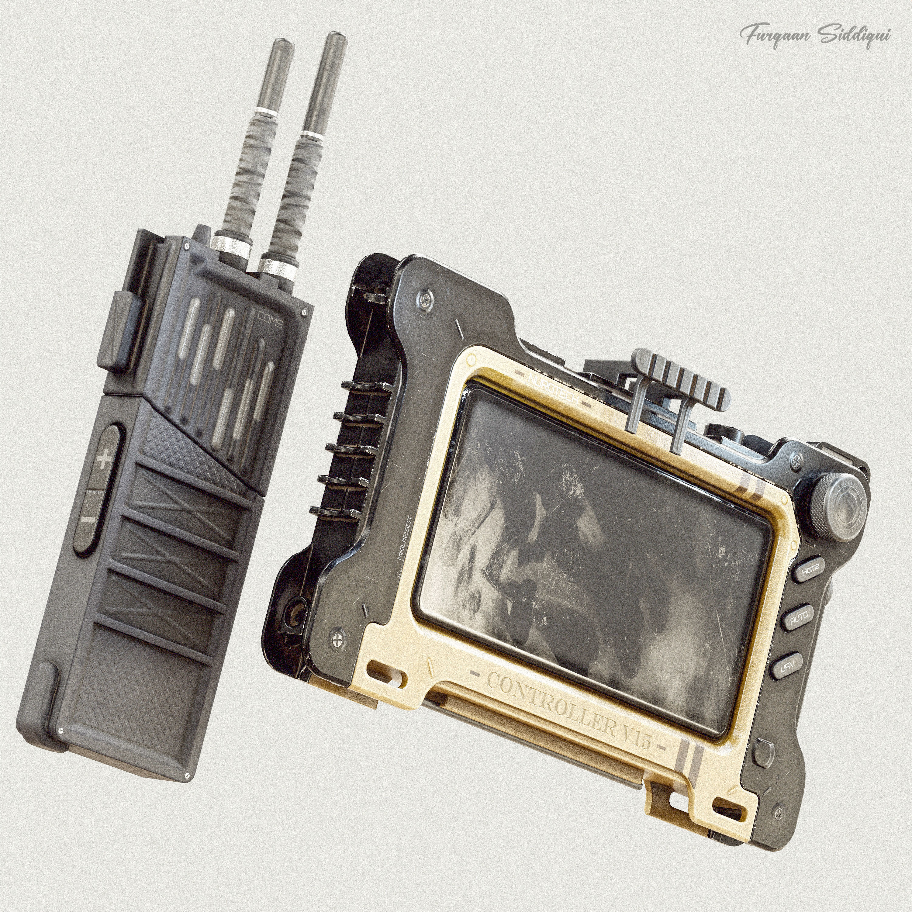 Sci-Fi Controller V15 PBR Low-poly 3D model_7