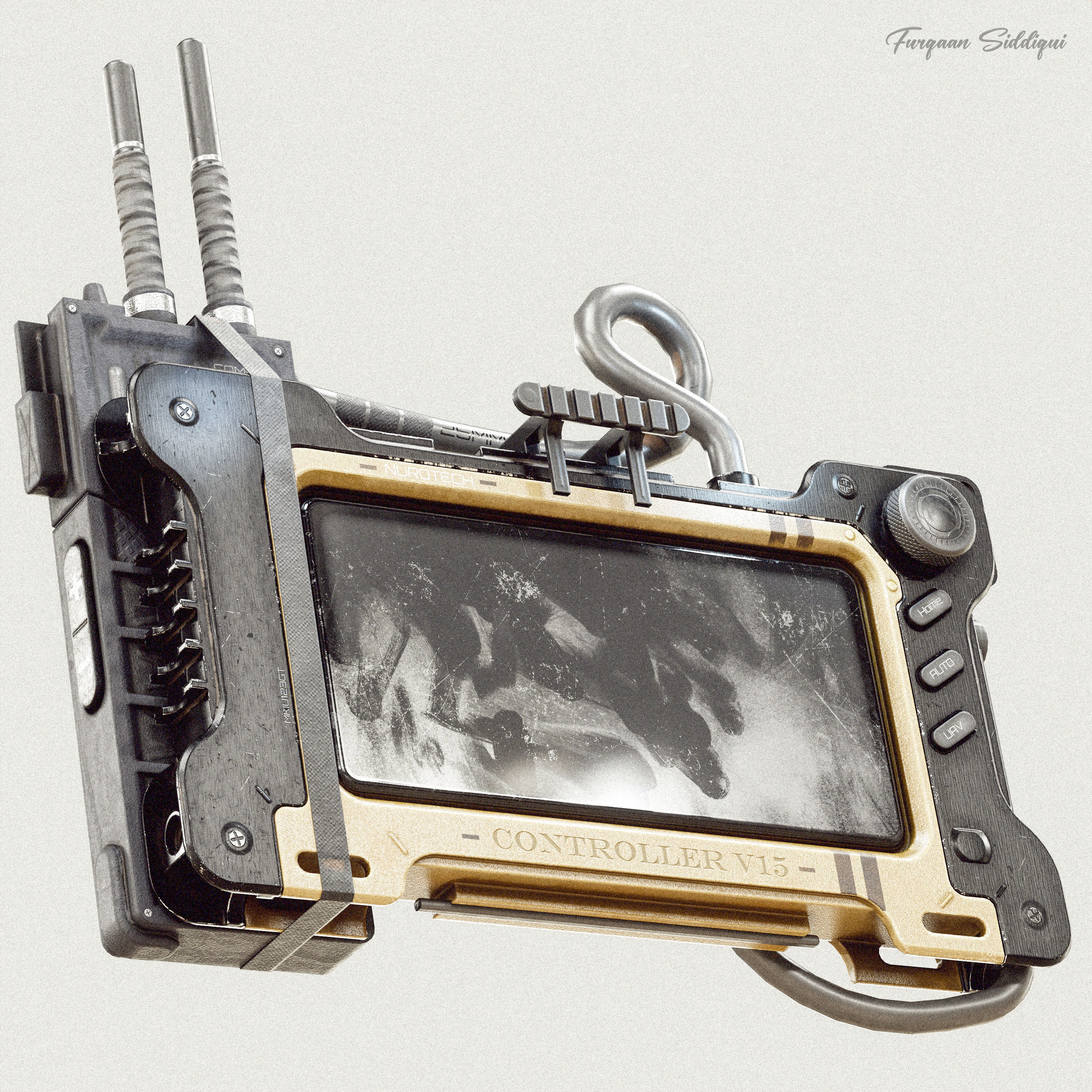 Sci-Fi Controller V15 PBR Low-poly 3D model_16