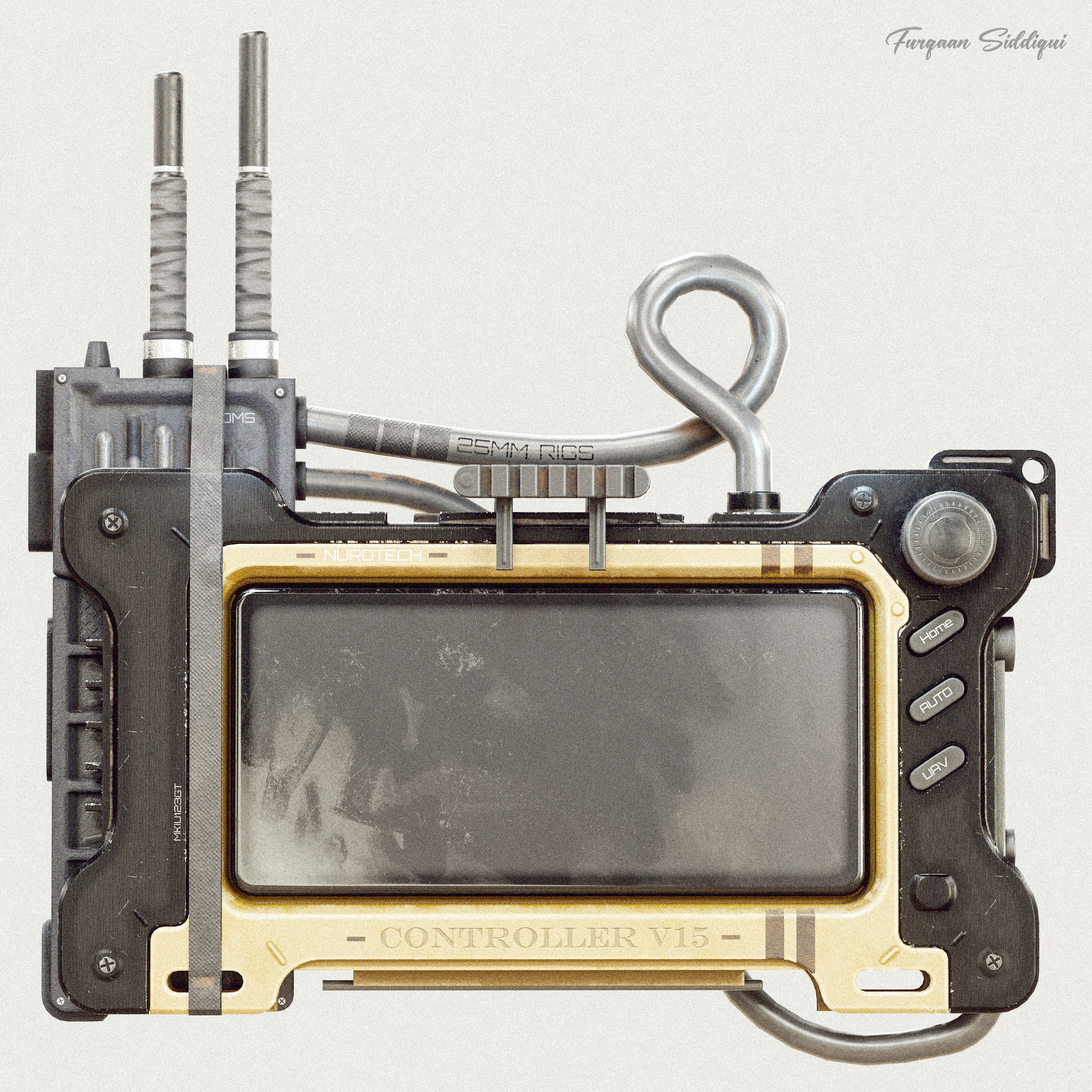 Sci-Fi Controller V15 PBR Low-poly 3D model_12