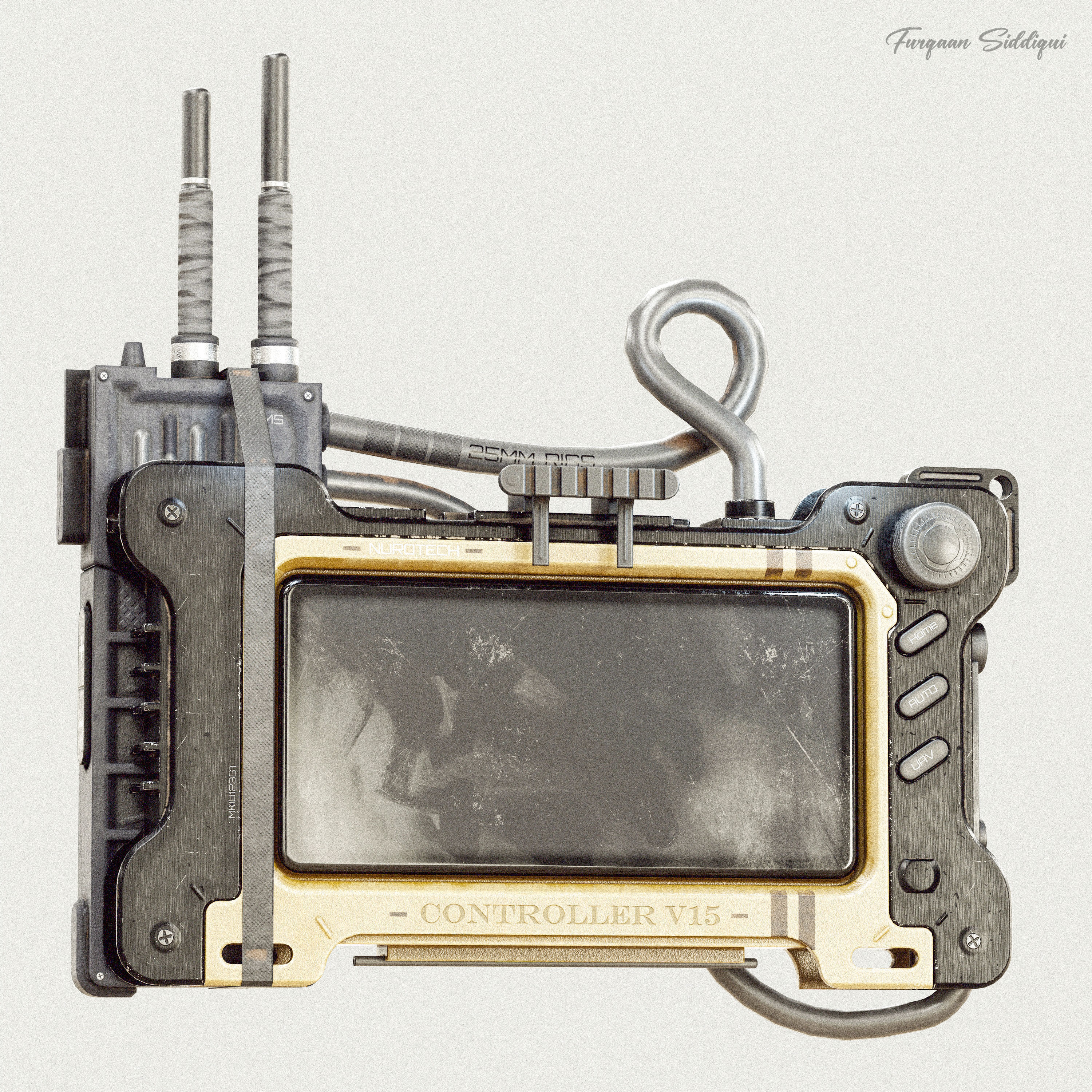 Sci-Fi Controller V15 PBR Low-poly 3D model_2