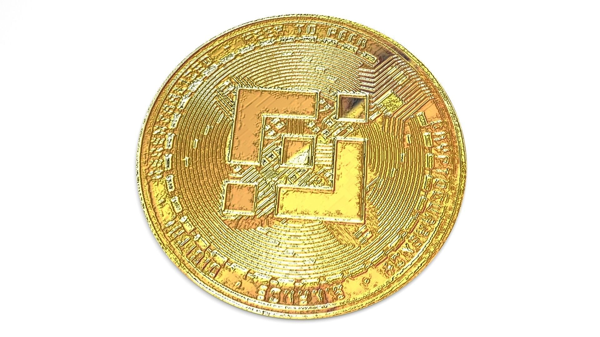 Binance Coin Model 3D model_9