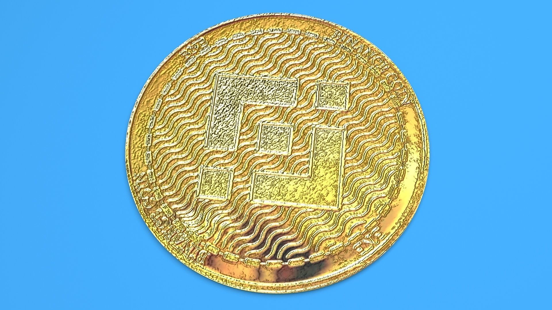 Binance Coin Model 3D model_10