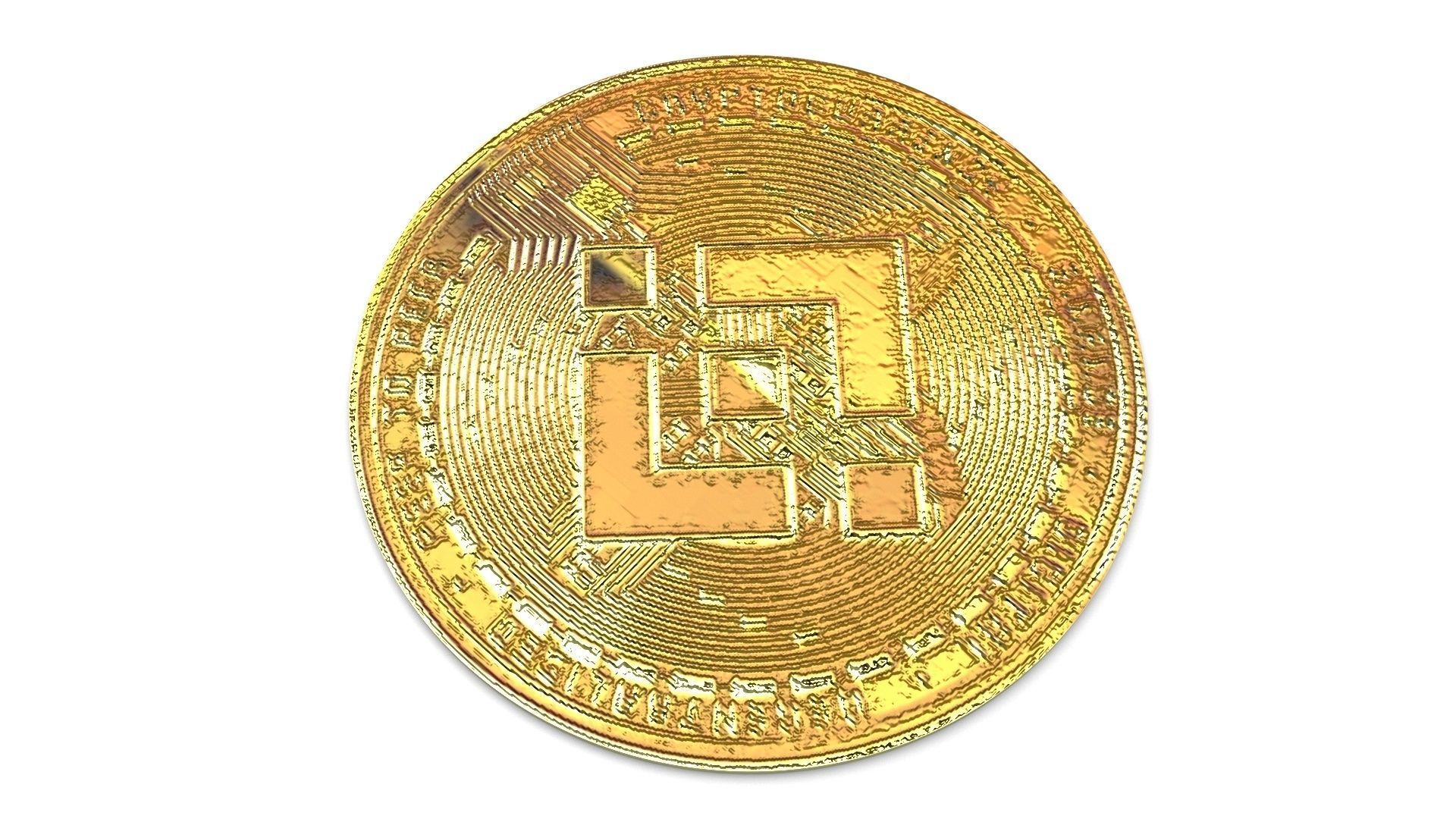 Binance Coin Model 3D model_8