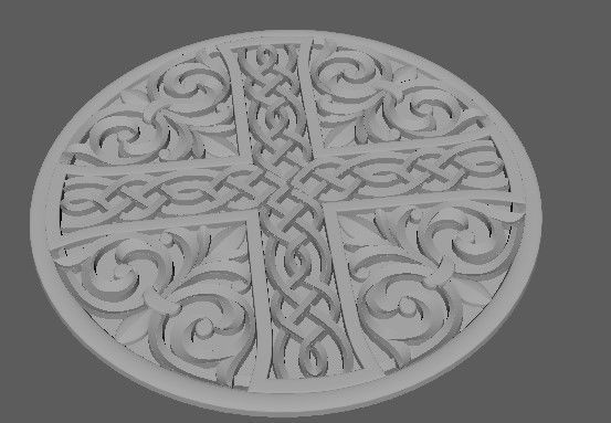 Central decor ornament for furniture 3D model_2