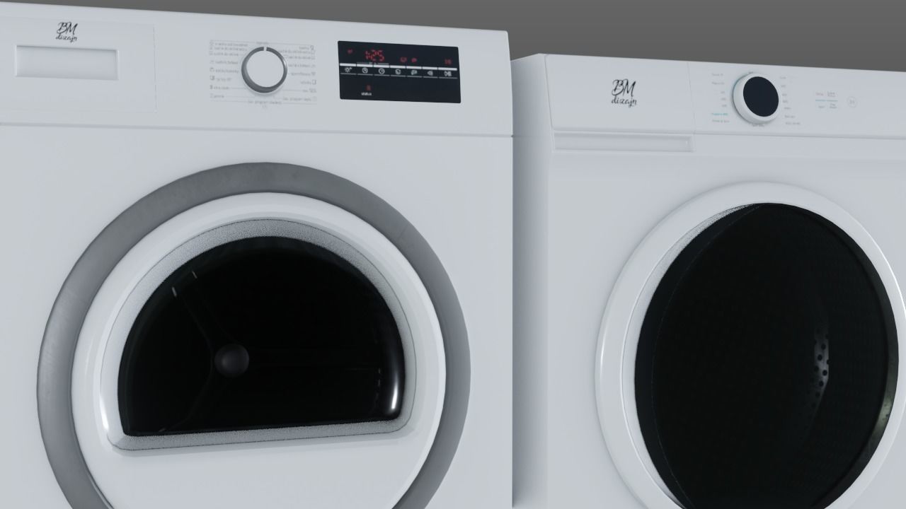 Washing and Drying Machines 3D model_4