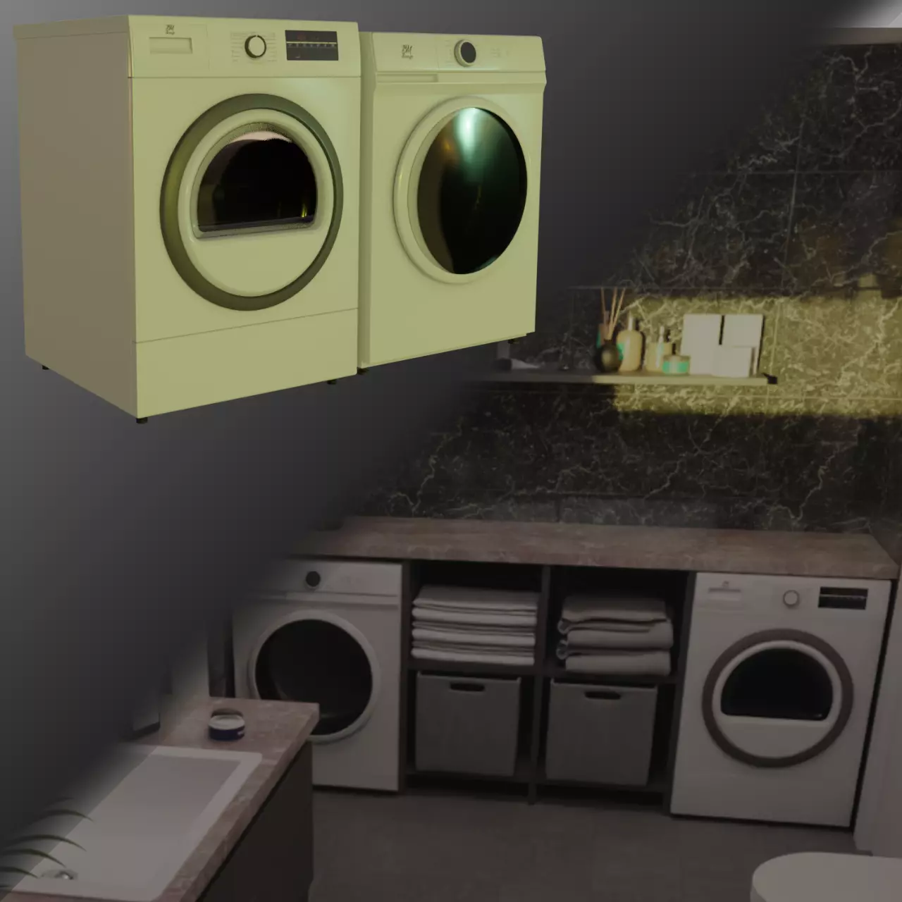 Washing and Drying Machines 3D model_0