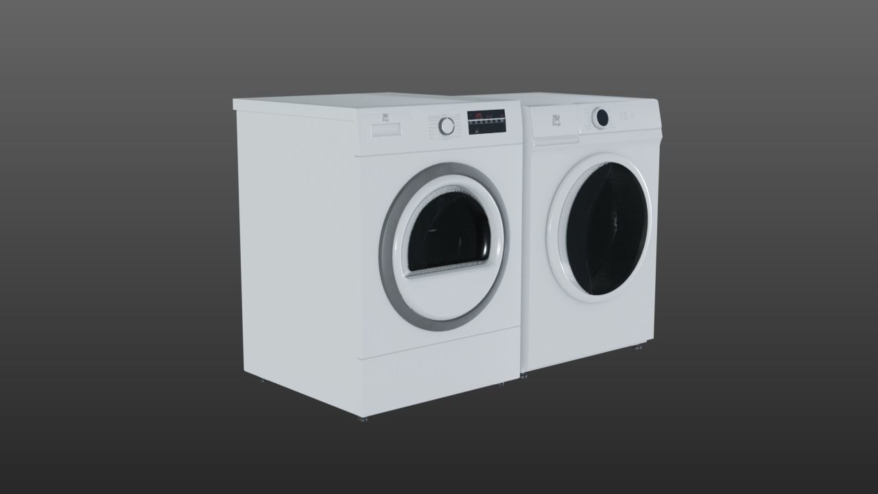 Washing and Drying Machines 3D model_1