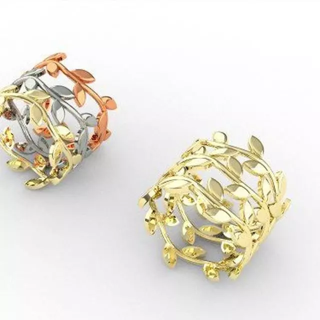 gold women ring 3D model