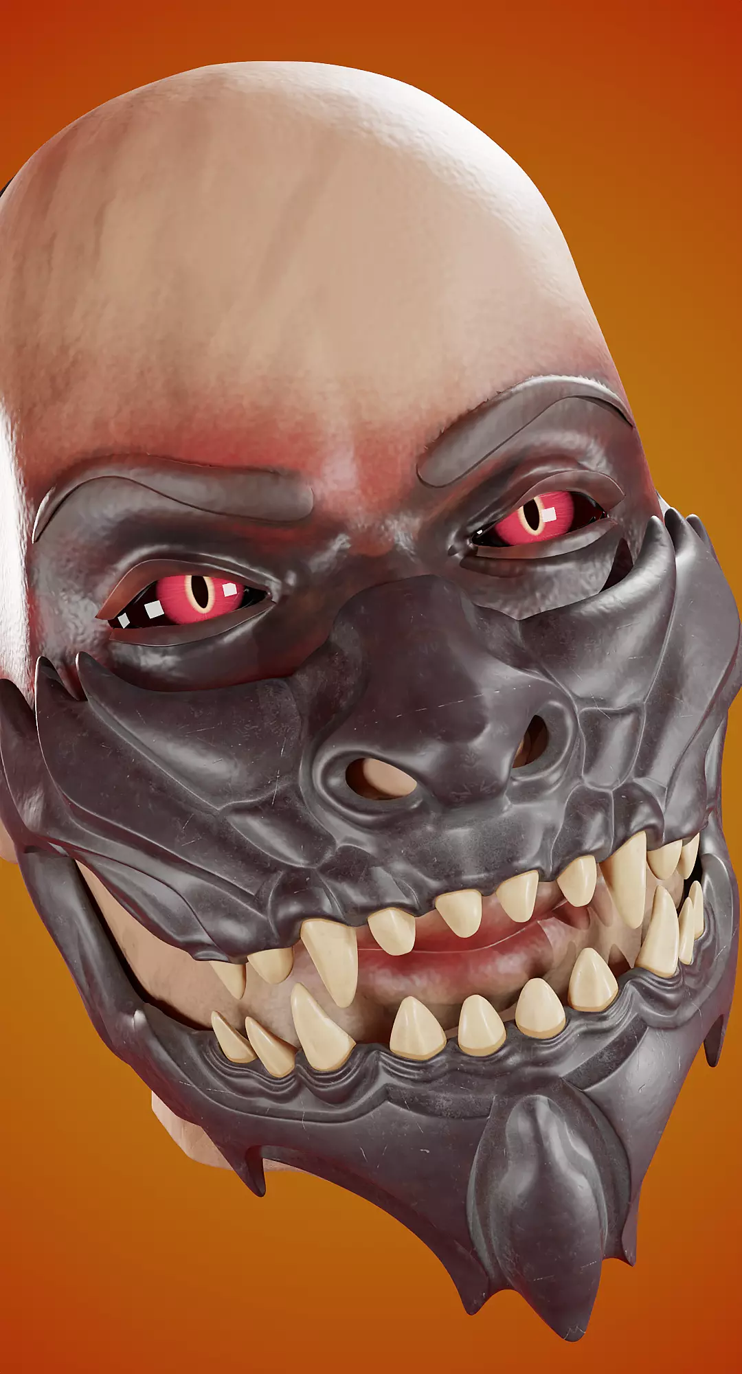 Oni Demon Mask 3D print model_0