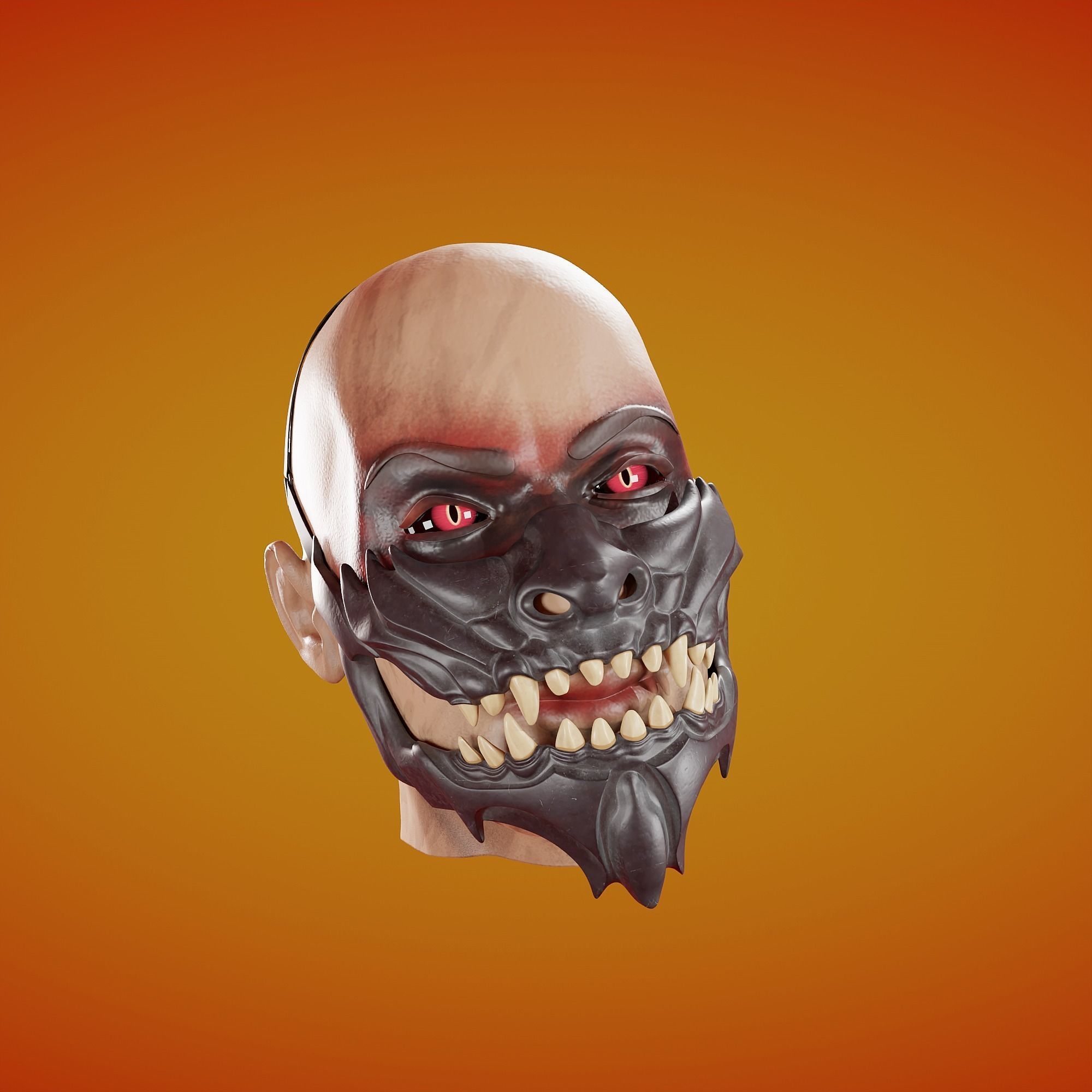 Oni Demon Mask 3D print model_6