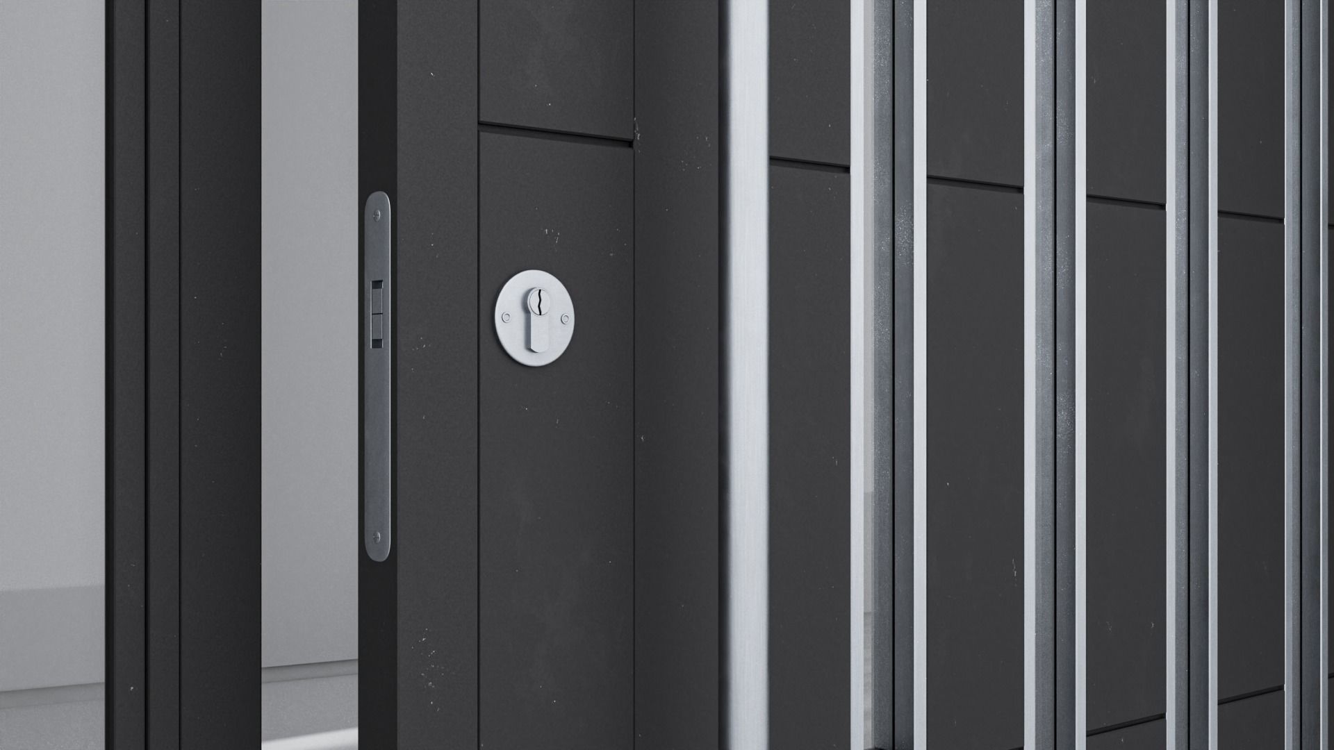 Aluminium door 262 3D model_4