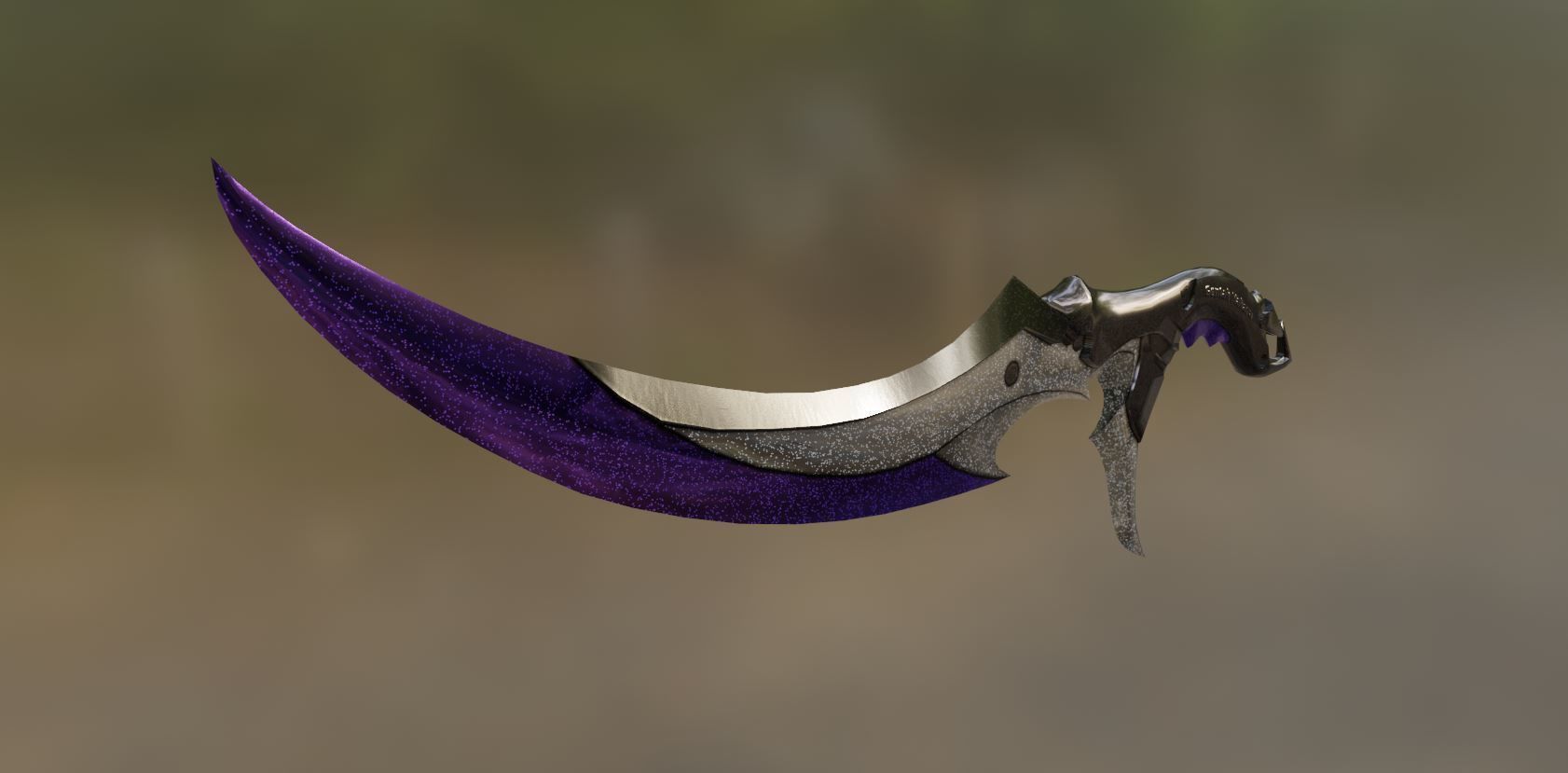 Game asset Knife Low-poly 3D model Low-poly 3D model_3