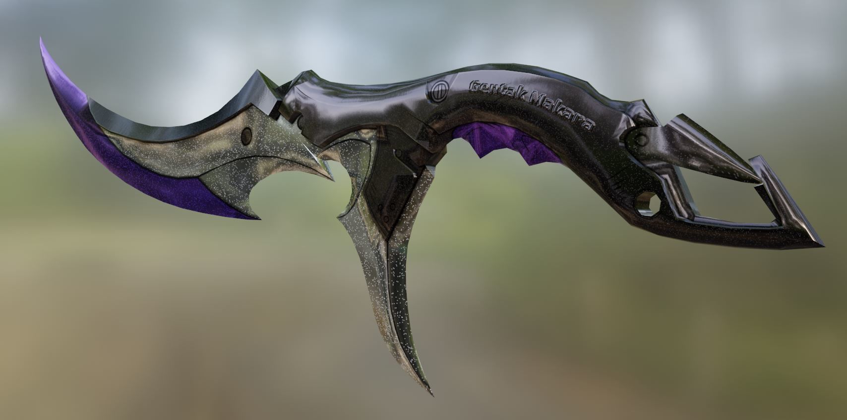 Game asset Knife Low-poly 3D model Low-poly 3D model_4