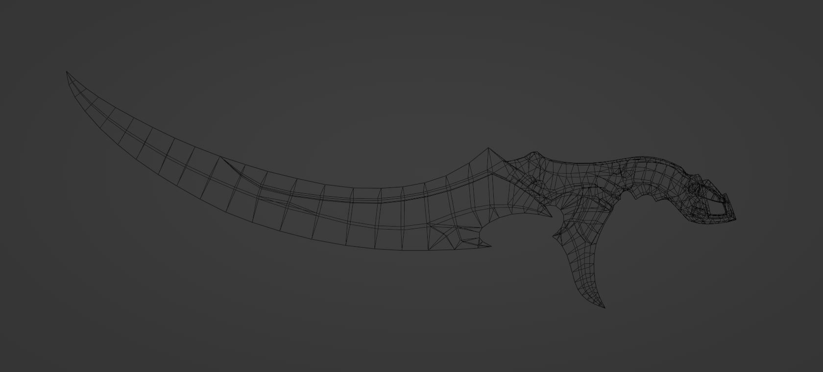 Game asset Knife Low-poly 3D model Low-poly 3D model_6