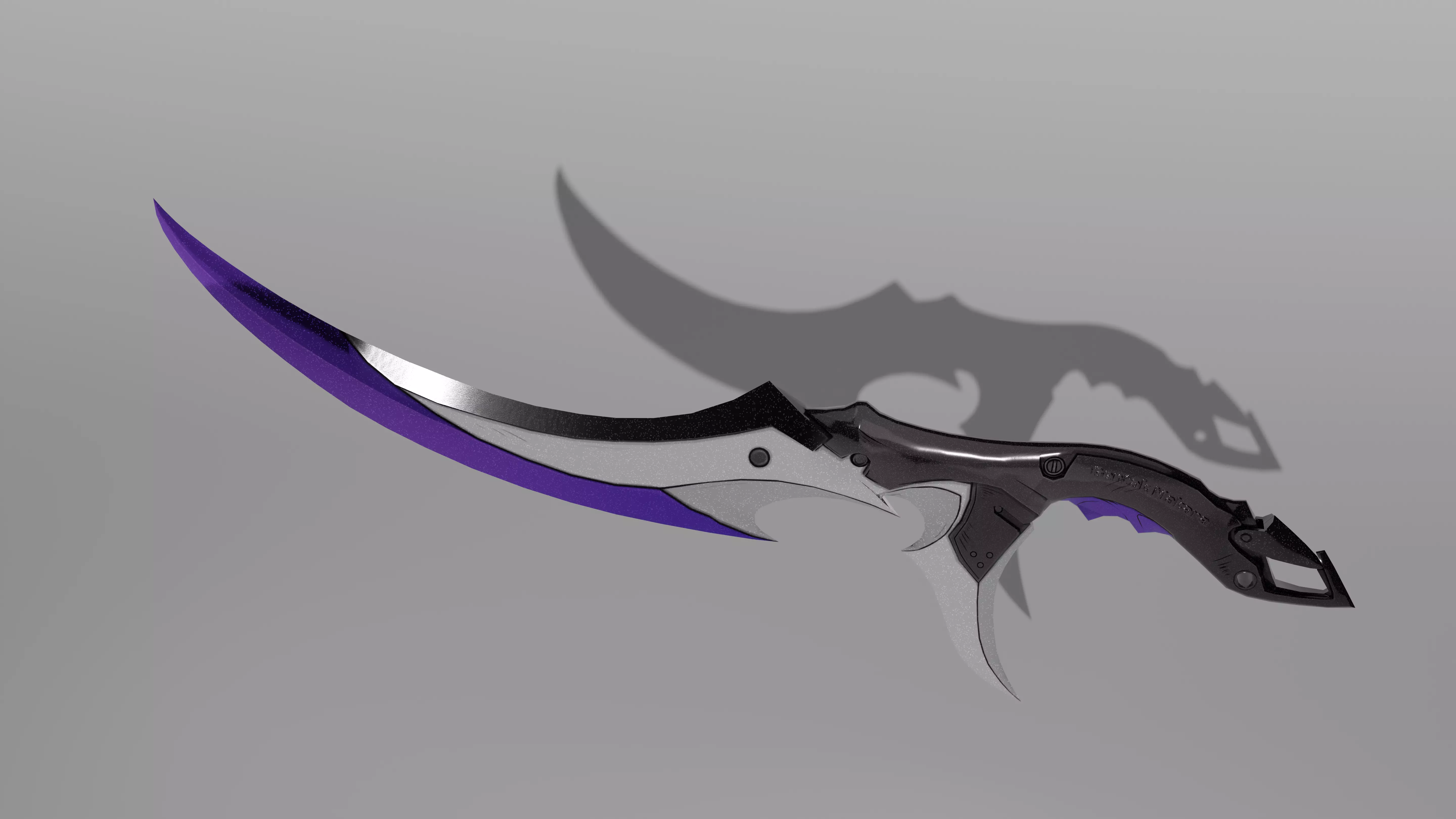 Game asset Knife Low-poly 3D model Low-poly 3D model_0