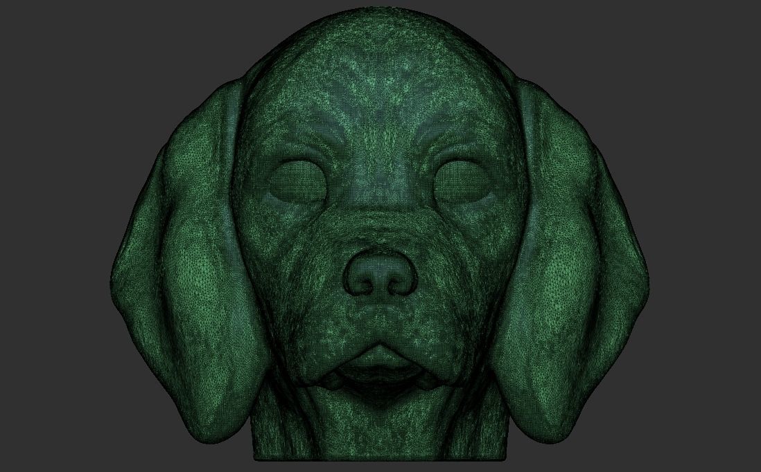 Puppy of Beagle dog head for 3D printing 3D print model_25