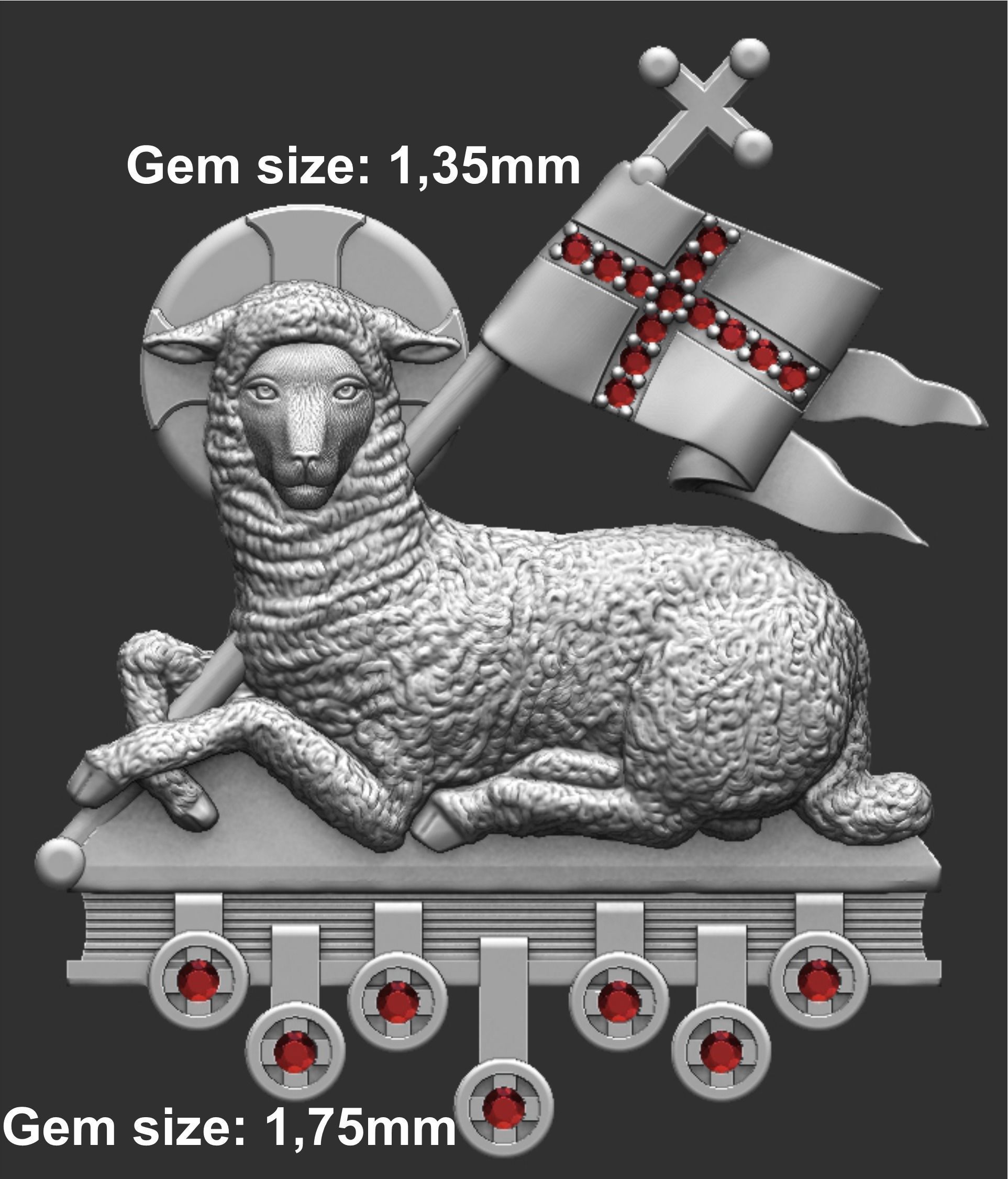 Agnus Dei Lamb Of God - Cordeiro de Deus 3D print model_4