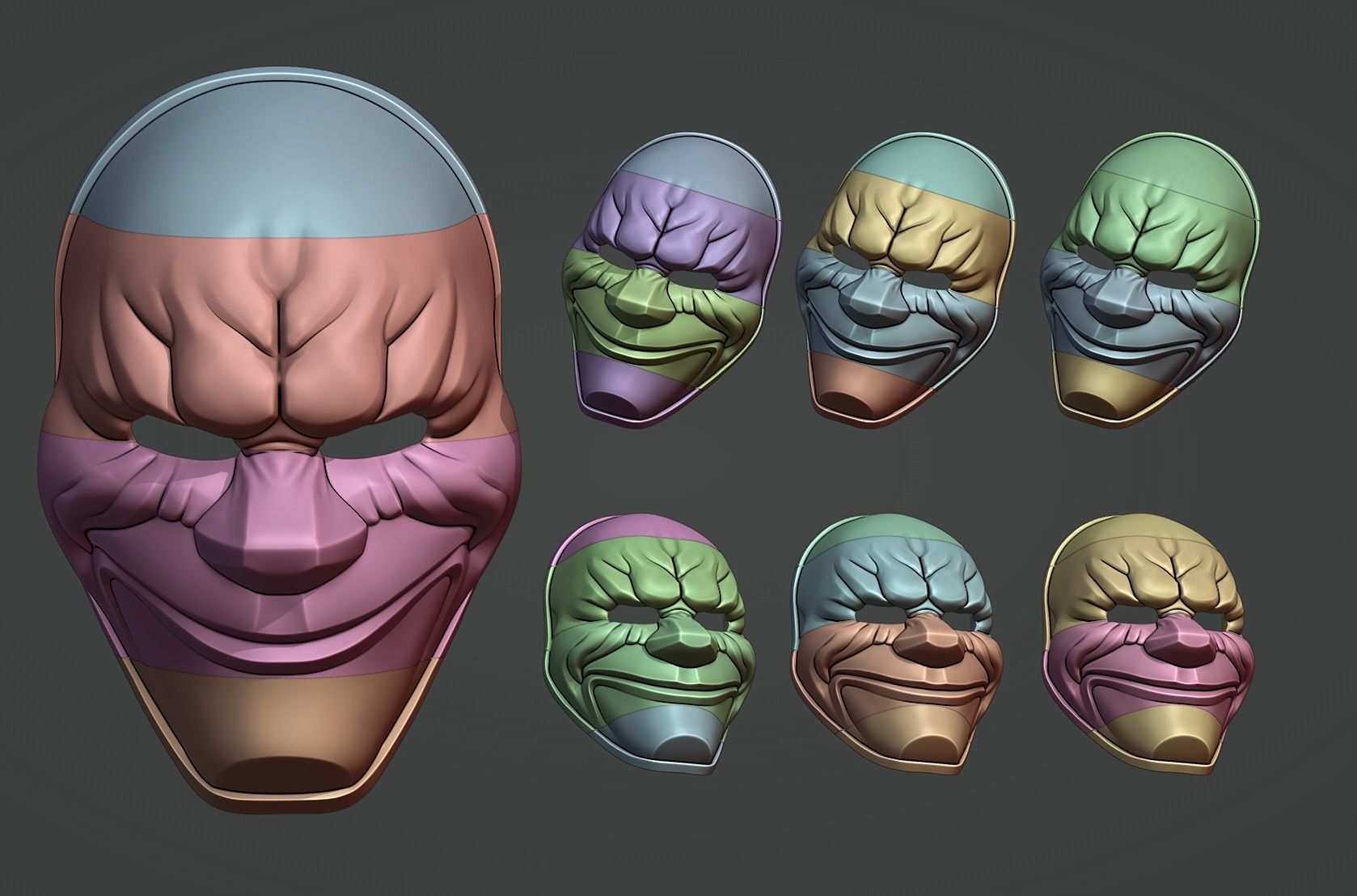 Dalllas mask from Payday2 3D print model_3