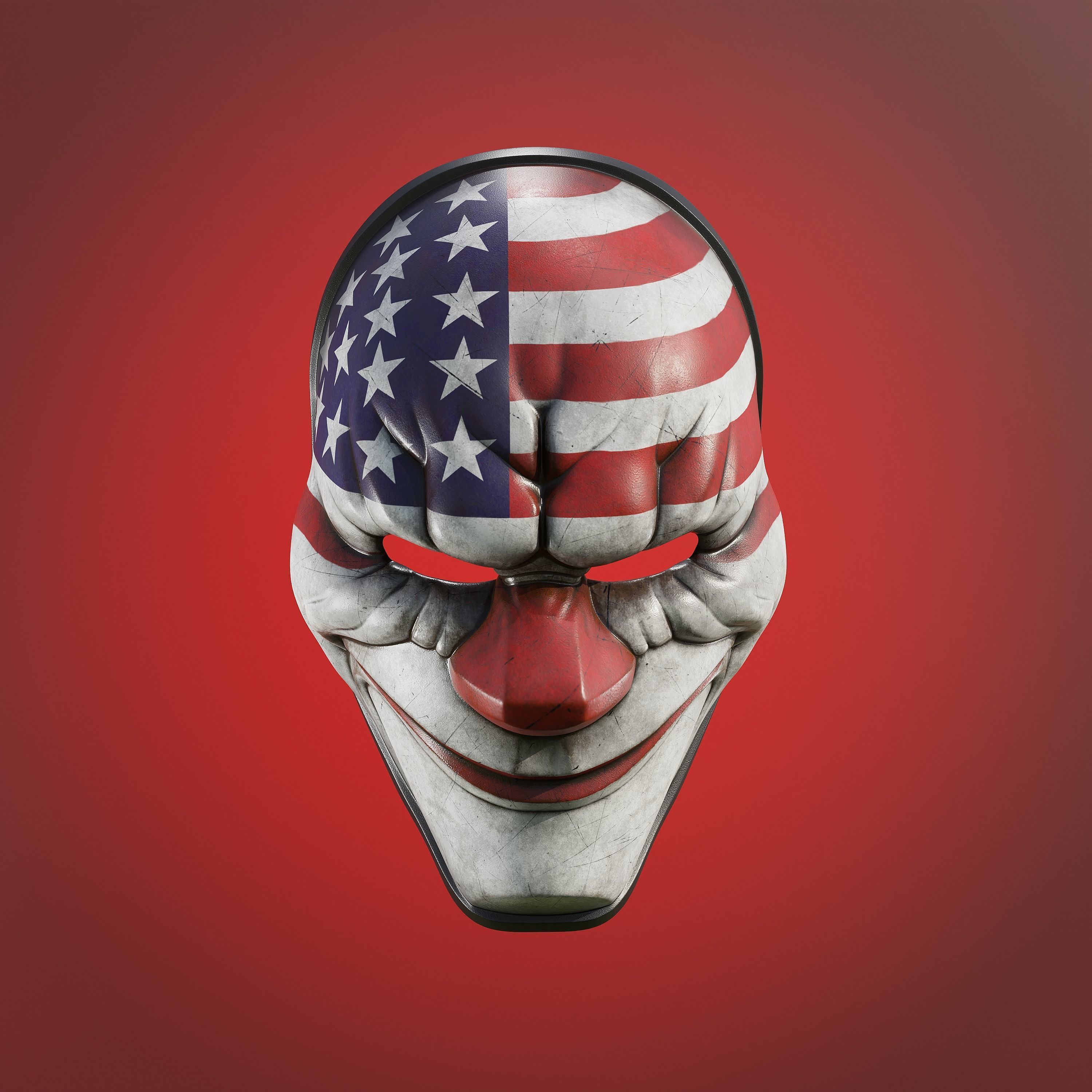 Dalllas mask from Payday2 3D print model_1