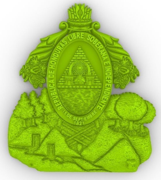 Coat of Arms Honduras Escudo de Honduras 3D print model_11