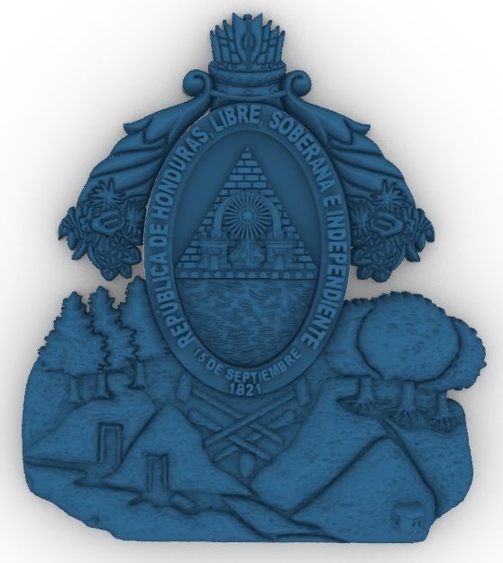 Coat of Arms Honduras Escudo de Honduras 3D print model_8
