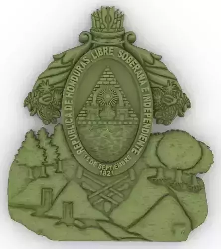 Coat of Arms Honduras Escudo de Honduras 3D print model