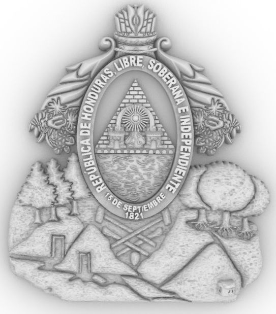 Coat of Arms Honduras Escudo de Honduras 3D print model_2