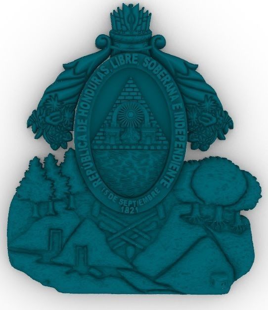 Coat of Arms Honduras Escudo de Honduras 3D print model_9