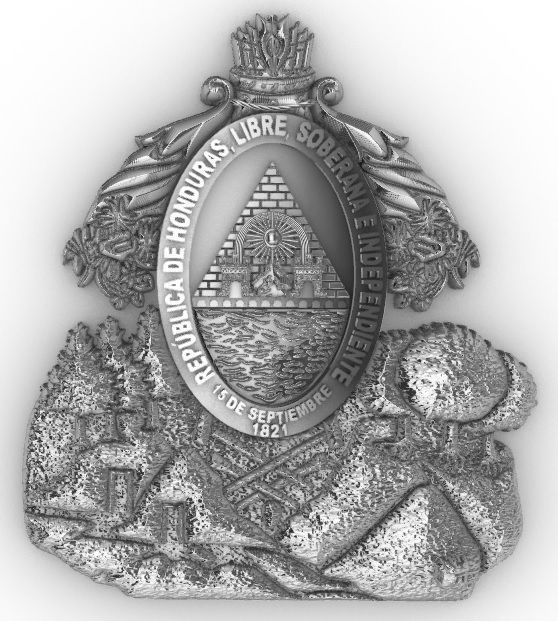 Coat of Arms Honduras Escudo de Honduras 3D print model_1