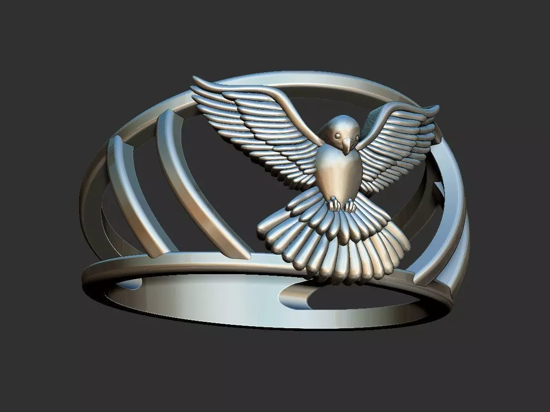 Holy Spirit Dove Ring 3D print model