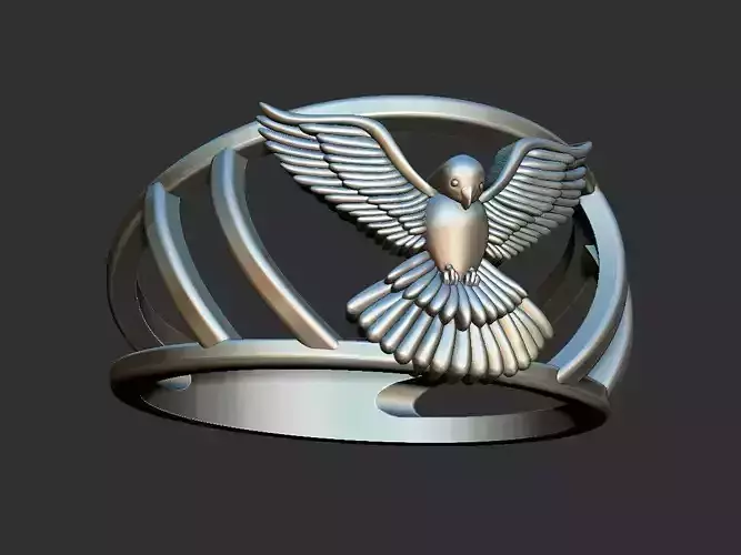 Holy Spirit Dove Ring 3D print model
