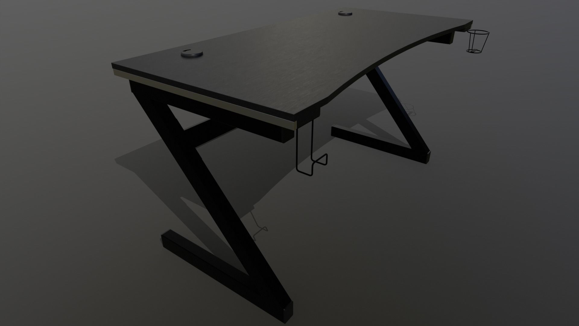 Gaming Desk 3D model_11