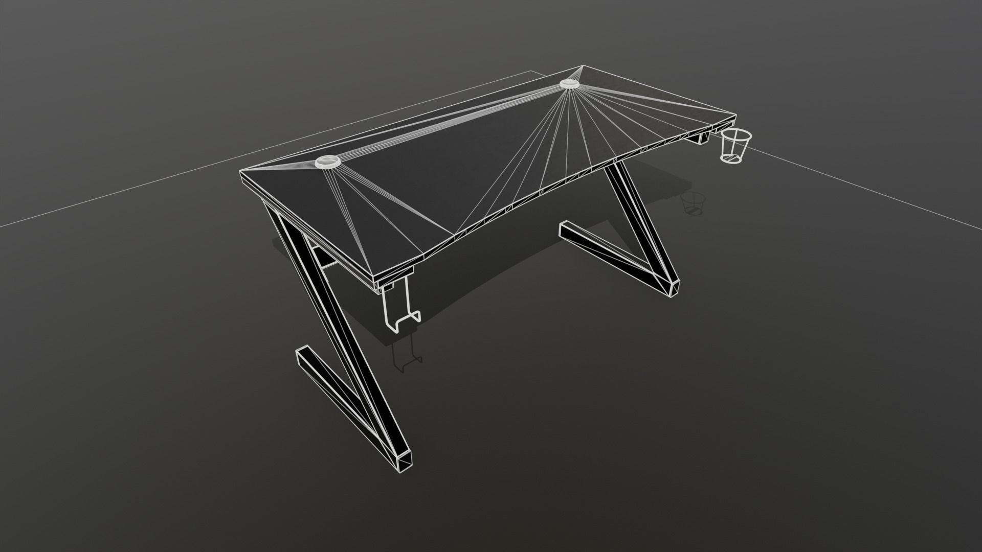 Gaming Desk 3D model_16