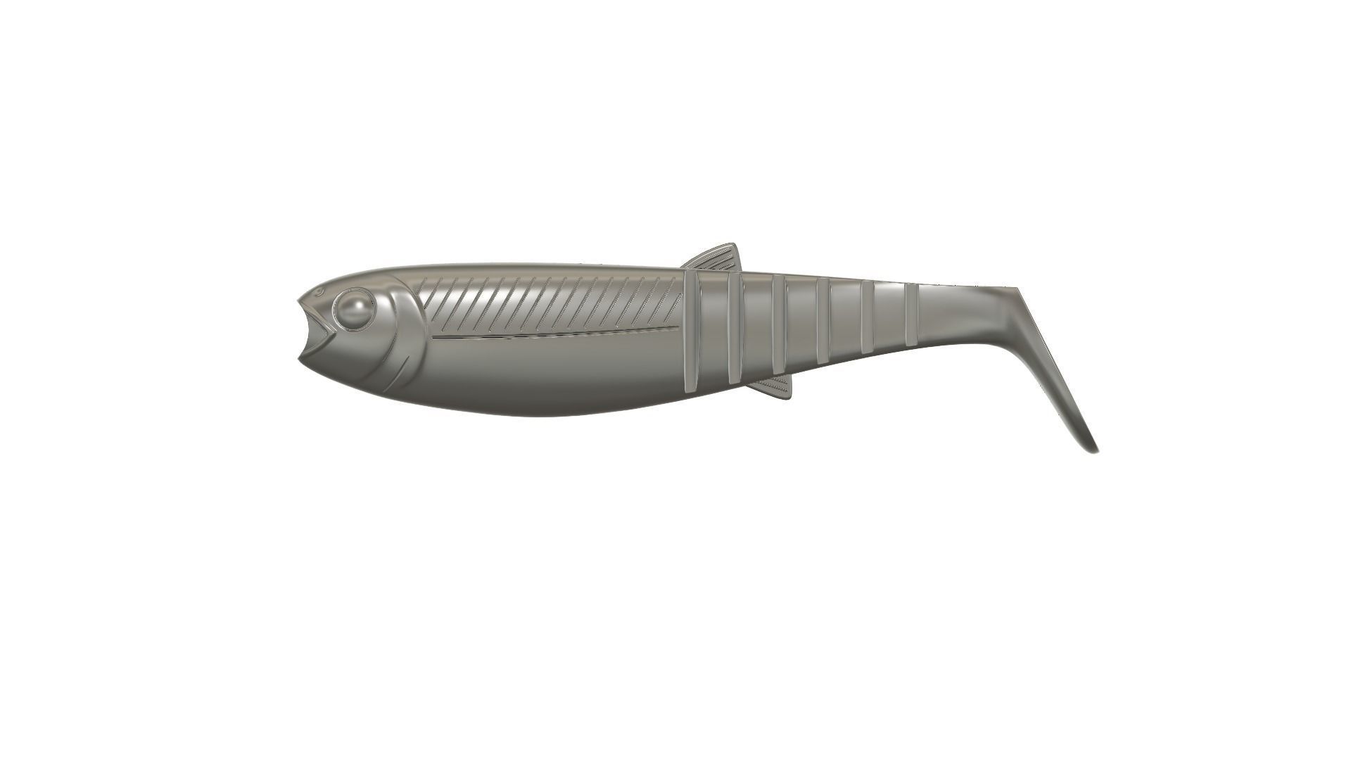 Soft fishing lure Cannibal Shad  3D print model_8