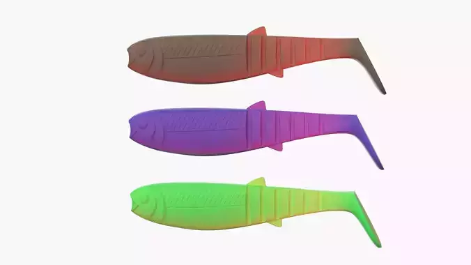 Soft fishing lure Cannibal Shad  3D print model