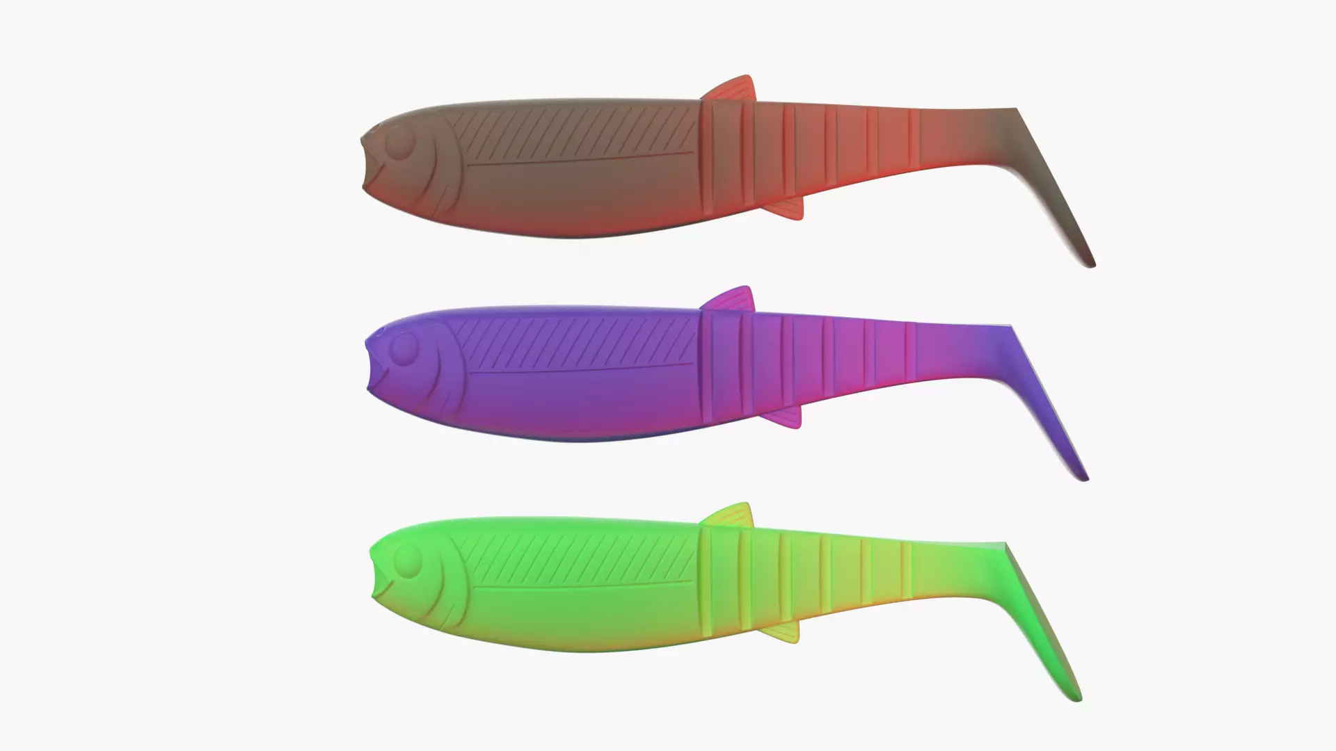 Soft fishing lure Cannibal Shad  3D print model_0
