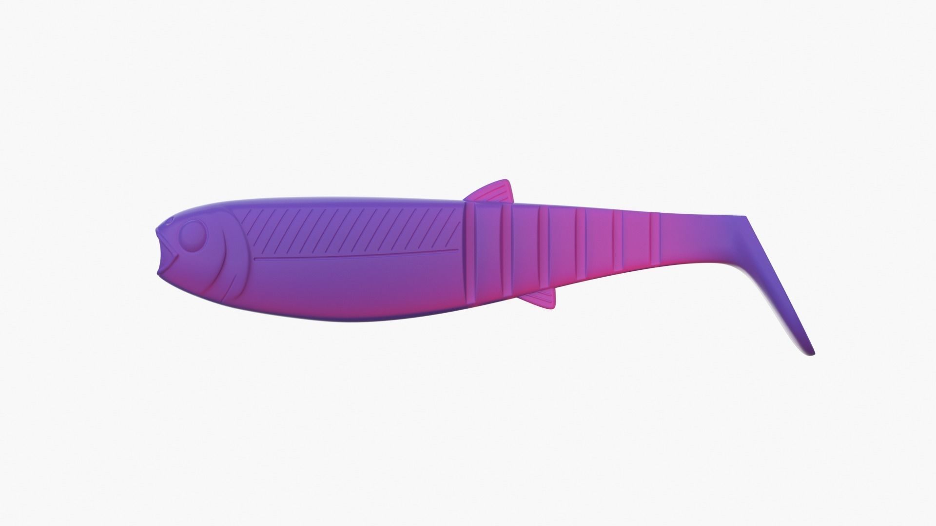 Soft fishing lure Cannibal Shad  3D print model_1