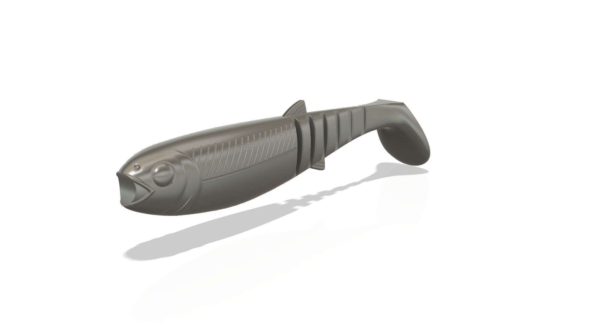 Soft fishing lure Cannibal Shad  3D print model_9