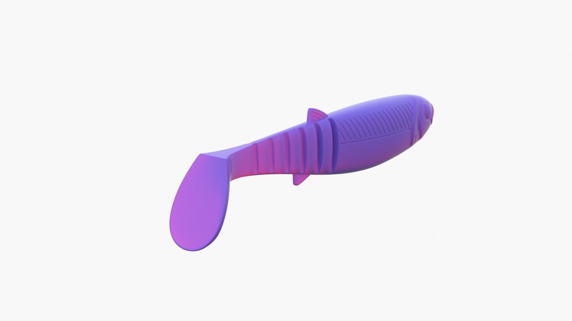 Soft fishing lure Cannibal Shad  3D print model_5