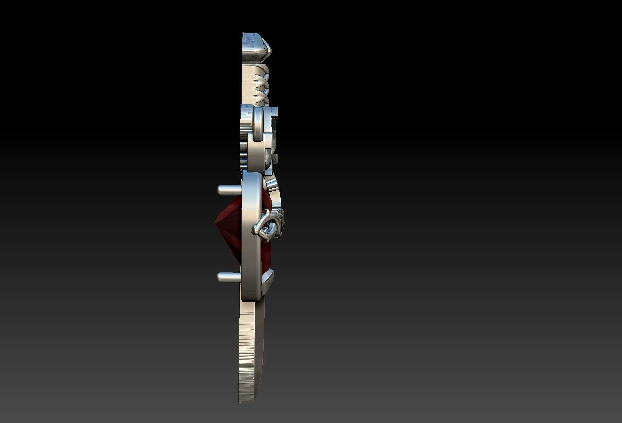 Michael Sword and Heart of Mary Scapular 3D print model_3