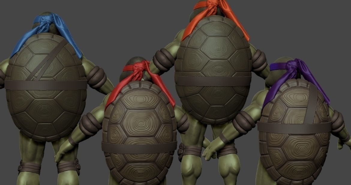 3D Print Model Raphael cosplay Movie Ninja Turtle STL TMNT 3D model_11