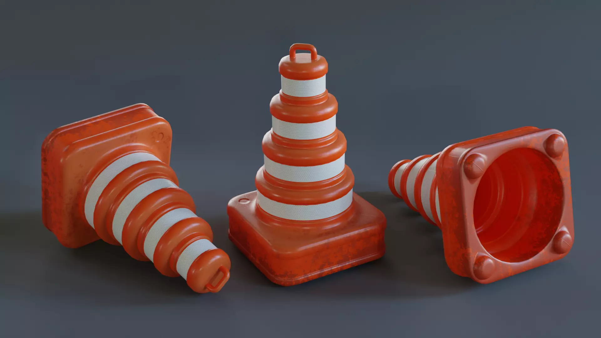 Cone bolo de noiva Low-poly 3D model_0