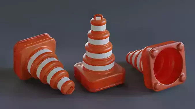 Cone bolo de noiva Low-poly 3D model